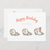 niedlicher Geburtstagskarte Postkarte (Vorne/Hinten)