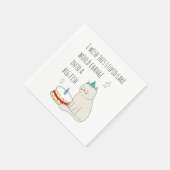 Niedlicher Geburtstagskuchen der Katze Serviette (Ecke)