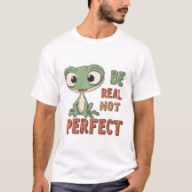 Niedlicher Gecko "Be Real Not Perfect" Inspiration