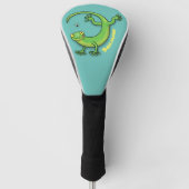 Niedlicher Gecko-Eidechse, personalisierter Cartoo Golf Headcover (Vorderseite)