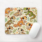 Niedlicher Gecko-Mauszeiger Mousepad (Mit Mouse)