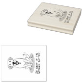 Niedlicher gefleckter Rottengelber Rückgrat Gummistempel (Stempel)