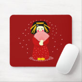 Niedlicher Geisha Mousepad (Mit Mouse)