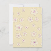 Niedlicher Geisha-rosa und weißes Einladung (Rückseite)