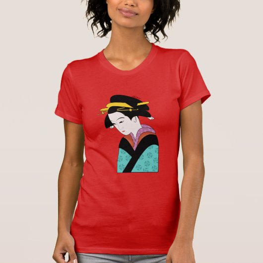 Niedlicher Geisha T-Shirt (Vorderseite)