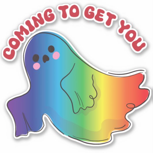 niedlicher Geist Aufkleber (Vorderseite)