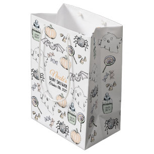 Niedlicher Geist, Bat & Spider Halloween Kinderdus Mittlere Geschenktüte
