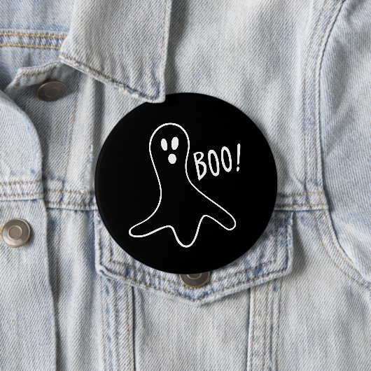 Niedlicher Geist Booo Halloweens Button (Beispiel)