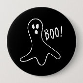 Niedlicher Geist Booo Halloweens Button (Vorderseite)