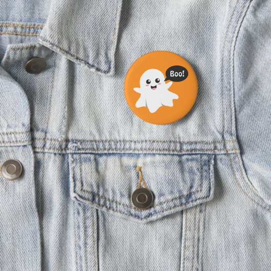 Niedlicher Geist, der Boo geht, glückliches Button (Beispiel)