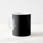 Niedlicher Geist, der zu viele Bücher führt Kaffeetasse (Vorderseite Links)