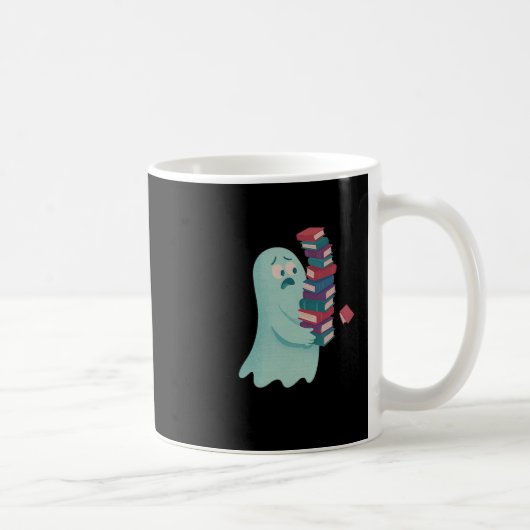 Niedlicher Geist, der zu viele Bücher führt Kaffeetasse (Rechts)