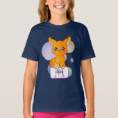 Niedlicher Geist Fox mit Circle Halos T-Shirt (Vorderseite)