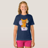 Niedlicher Geist Fox mit Circle Halos T-Shirt (Vorne ganz)