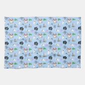 Niedlicher Geist Französisch Bulldog Kürbis Hallow Geschirrtuch (Horizontal)