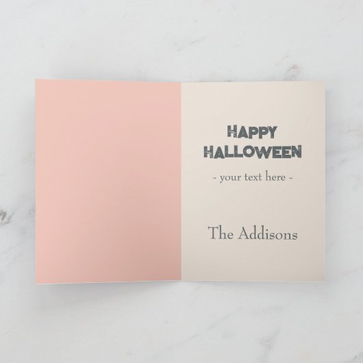 Niedlicher Geist im Spuk Wald WasserfarbenHallowee Karte (Innenseite)