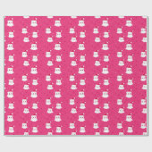 Niedlicher Geist in Weihnachtsmannmütze Geschenkpapier (Flach)