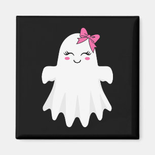Niedlicher Geist mit Bow-Boo-Halloween-Kostüm für Magnet