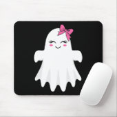 Niedlicher Geist mit Bow-Boo-Halloween-Kostüm für  Mousepad (Mit Mouse)