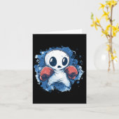 Niedlicher Geist mit Boxhandschuh Karte (Gelbe Blume)