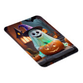 Niedlicher Geist mit Halloween-Kürbis Magnet (Rechte Seite)