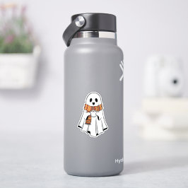 Niedlicher Geist mit Hot-Cocoa-Aufkleber Aufkleber