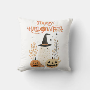 Niedlicher Geist mit Jack - o-Lantern Pumpkins Hal Kissen