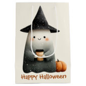 Niedlicher Geist mit Kaffeehaus Mittlere Geschenktüte (Rückseite)