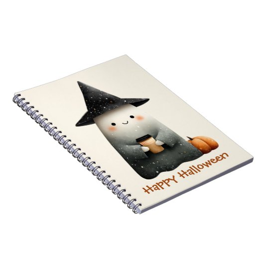 Niedlicher Geist mit Kaffeehaus Notizblock (Rechte Seite)