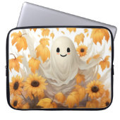 Niedlicher Geist mit Sonnenblumen Laptop-Tasche Laptopschutzhülle (Vorderseite)