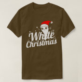 Niedlicher Geist mit Weihnachtsmannmütze bringt We T-Shirt (Design vorne)