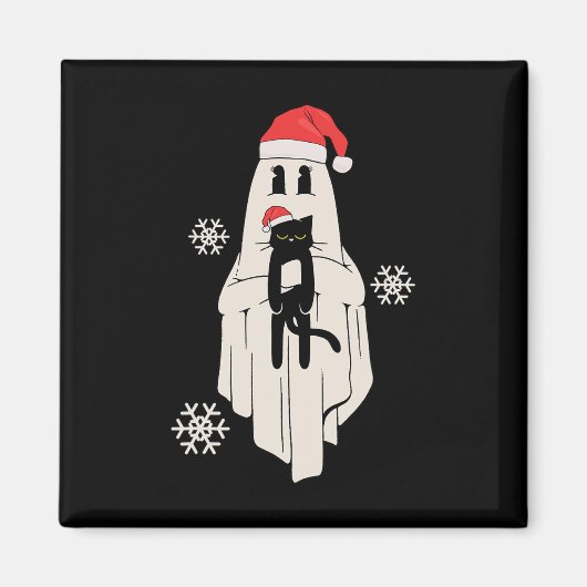 Niedlicher Geist mit Weihnachtsmannmütze mit schwa Magnet (Vorne)