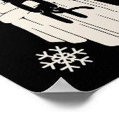 Niedlicher Geist mit Weihnachtsmannmütze mit schwa Poster (Ecke)