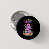 Niedlicher Geist "Read More Booooks" Witziges Hall Button (Vorne & Hinten)