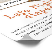 Niedlicher Geist - Späte Nacht Windeln Poster (Ecke)