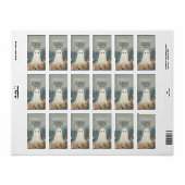 Niedlicher Geist unter Blumen Halloween-Adresse Adressaufkleber (Vorne)