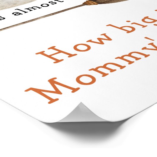 Niedlicher Geist - Wie groß ist Mommys Bauch? Poster (Ecke)