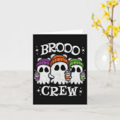 Niedlicher Geistereiskaffee - Halloween-Geisterkaf Karte (Gelbe Blume)