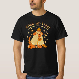 Niedlicher Geisterhund Retro Spooky Season Funny H T-Shirt