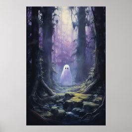 Niedlicher Geisterverlust im Spooky-Wald Poster