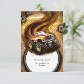 Niedlicher Geländewagen Dankeskarte (Stehend Vorderseite)