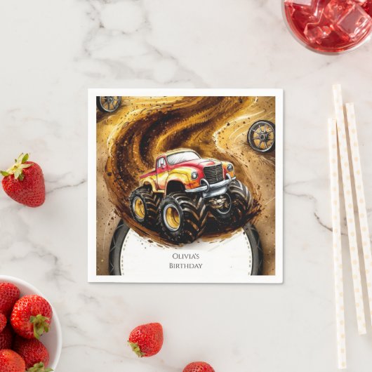 Niedlicher Geländewagen Serviette (Beispiel)