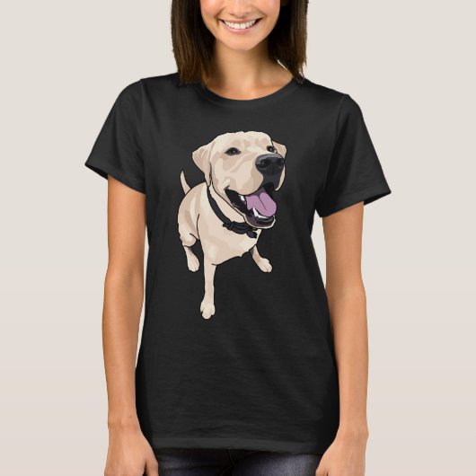 Niedlicher Gelbe Labrador T-Shirt (Vorderseite)