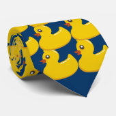 Niedlicher gelber blauer Cartoon Ducky Krawatte (Gerollt)