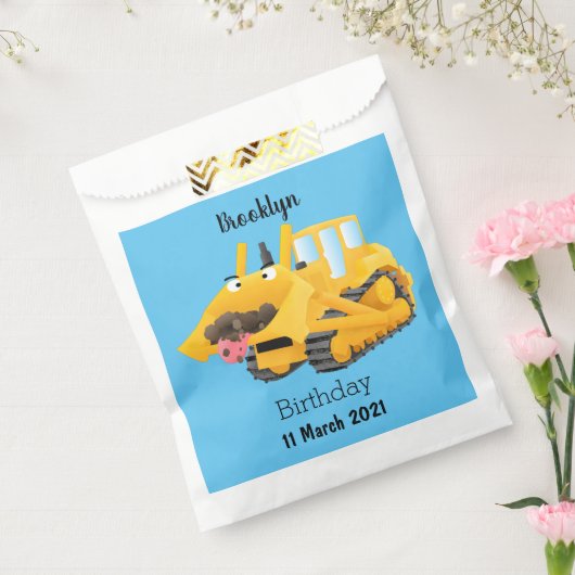 Niedlicher gelber Bulldozer-Comiczeichner Geschenktütchen (Versiegelt)