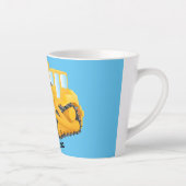 Niedlicher gelber Bulldozer-Comiczeichner Milchtasse (Rechts)