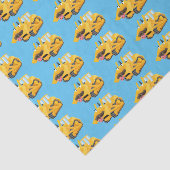 Niedlicher gelber Bulldozer-Comiczeichner Seidenpapier (Ausschnitt)