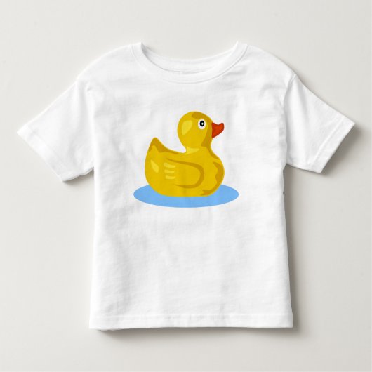 Niedlicher Gelber Gummi Ducky Cartoon Duck Schwimm Kleinkind T-shirt (Vorderseite)