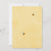 Niedlicher Gelber Hummelbär Einladung (Rückseite)