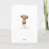 Niedlicher gelber Labrador Feliz Cumpleanos Karte (Rückseite)